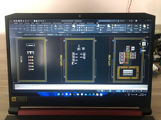 thiết kế tủ điện autocad online