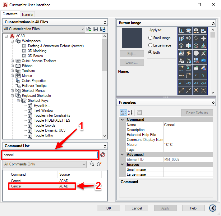 cách tắt mục help khi nhấn F1 trong AutoCAD