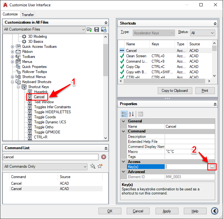 cách tắt mục help khi nhấn f1 trong autocad